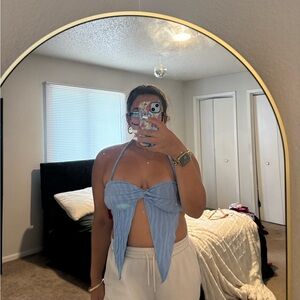 SHEIN Light Blue Halter Top